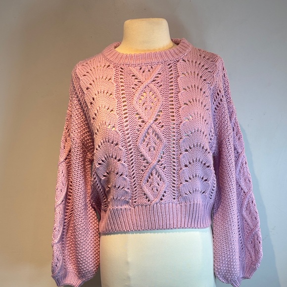 Lush Sofia Lavender-lilac Cable Knit Sweater
Size medium - Picture 2 of 15
